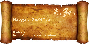 Margan Zsóka névjegykártya